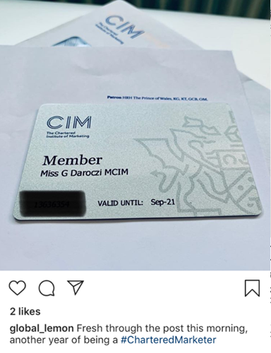 CIM member MCIM Member grade testimonial
