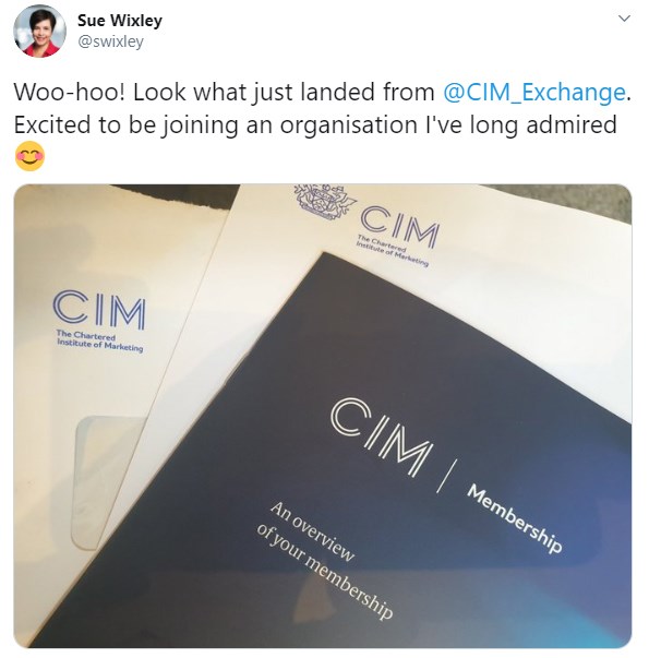 CIM member new joiner testimonial