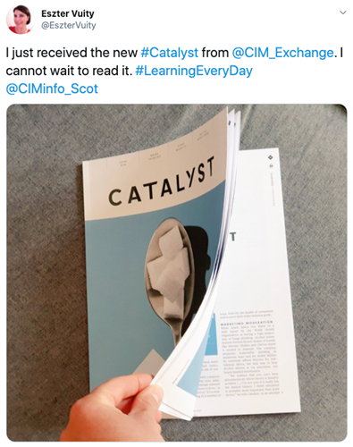 CIM member catalyst magazine testimonial