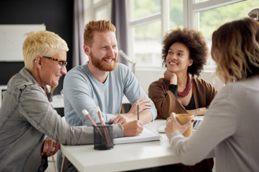 Membership Group Of People Discussing Work